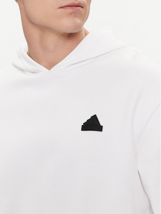 adidas adidas Džemperis ar kapuci Future Icons 3-Stripes Hoodie IC6720 Balts Regular Fit