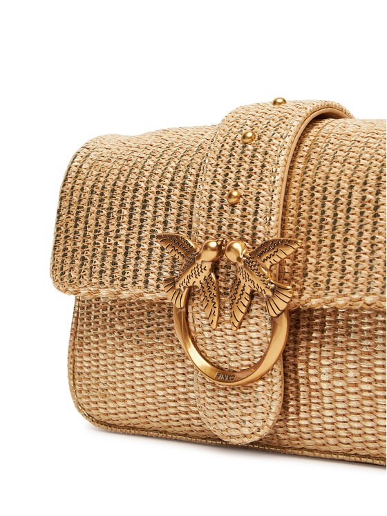 PINKO PINKO Rankinė Love One Mini Slouchy Fl PE 25 PLTT 104340 A2CE Auksinė
