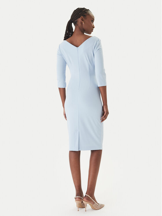 Rinascimento Rinascimento Коктейльна сукня CFC0127699003 Блакитний Slim Fit