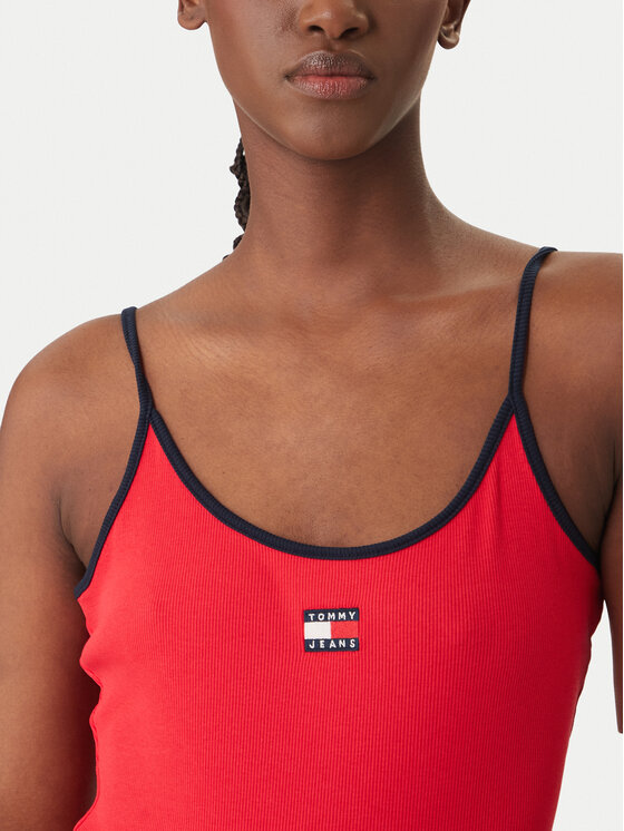 Tommy Jeans Tommy Jeans Τοπ DW0DW22261 Κόκκινο Slim Fit