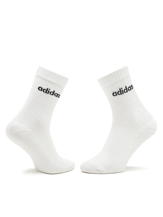 adidas adidas Visoke nogavice Unisex Linear Crew Cushioned Socks 3 Pairs HT3455 Bela