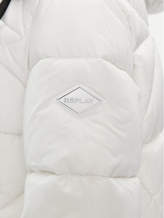 REPLAY REPLAY Зимно яке W7664R.000.84466 Бял Relaxed Fit