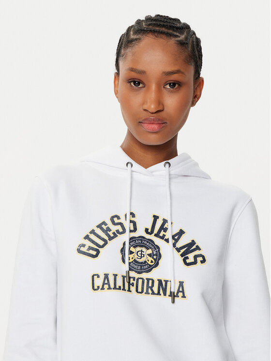 Guess Guess Bluză W5RQ29 K68I4 Alb Regular Fit