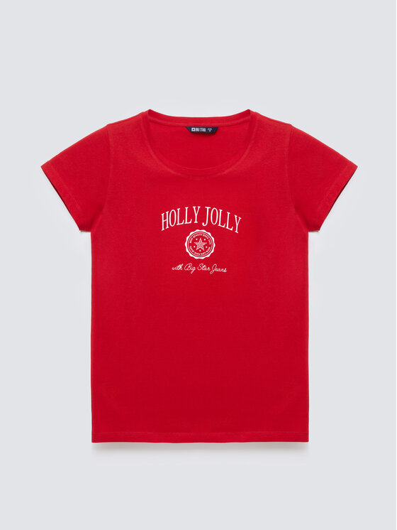BIG STAR BIG STAR T-Shirt SERRA Czerwony Basic Fit