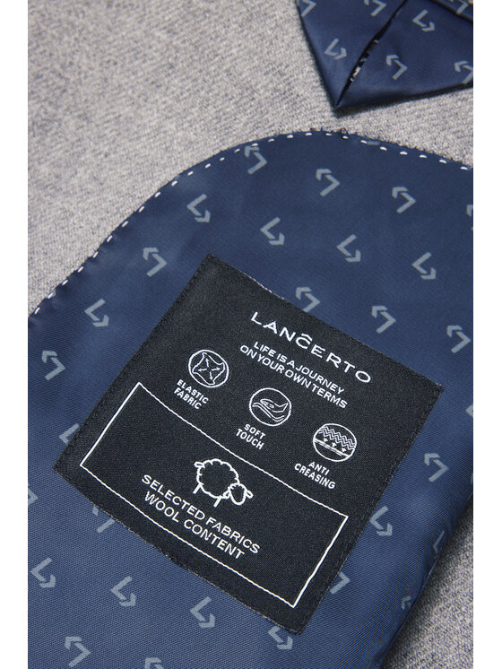 Lancerto Lancerto Marynarka Hesperia MA073224000004 Szary Slim Fit
