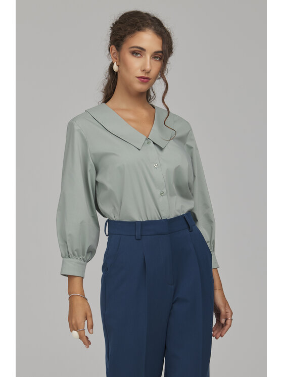 NIFE NIFE Koszula K99 Zielony Relaxed Fit
