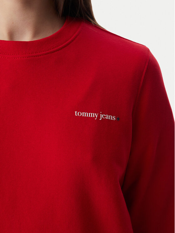 Tommy Jeans Tommy Jeans Sweatshirt Ess Logo DW0DW22829 Dunkelrot Regular Fit