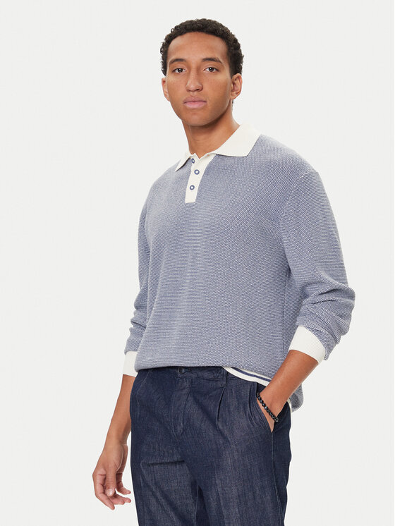 United Colors Of Benetton United Colors Of Benetton Polo 10C1K301N Granatowy Regular Fit