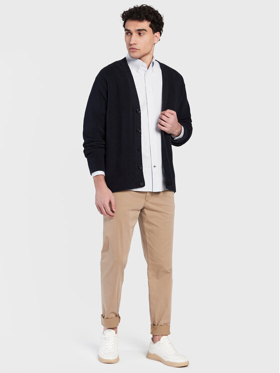 Tommy Hilfiger Tommy Hilfiger Kardigan Rib Structure MW0MW29029 Tumesinine Relaxed Fit
