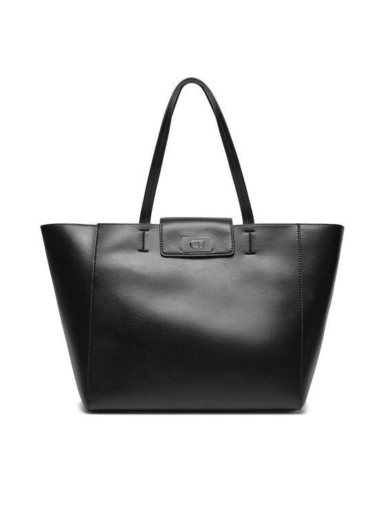 Calvin Klein Kabelka Ck Push Medium Shopper K60K612148 Čierna