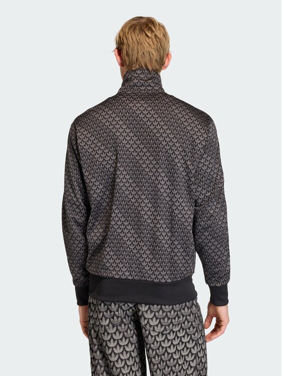 adidas adidas Bluza FIREBIRD LOOSE MONOGRAM Czarny Loose Fit