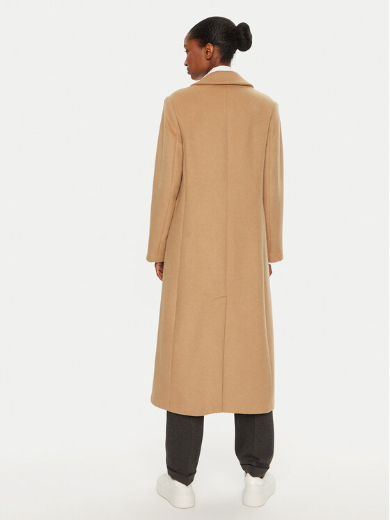 United Colors Of Benetton Manteau en laine 28HFDN069 Beige Regular Fit