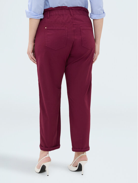 Fiorella Rubino Fiorella Rubino Spodnie materiałowe P706T205201N036 Bordowy Boy Fit