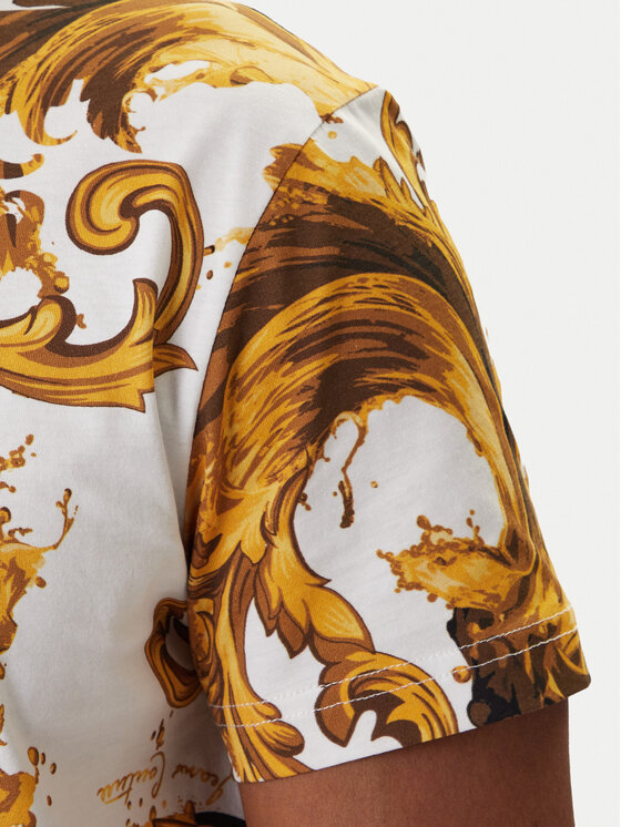 Versace Jeans Couture Versace Jeans Couture T-Shirt 80GAH6S0 JS543 Biały Regular Fit