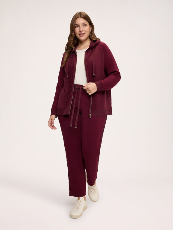 Fiorella Rubino Fiorella Rubino Spodnie materiałowe P886L002548N036 Bordowy Regular Fit