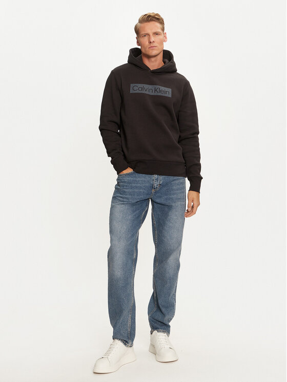 Calvin Klein Calvin Klein Μπλούζα Striped Logo K10K113552 Μαύρο Regular Fit