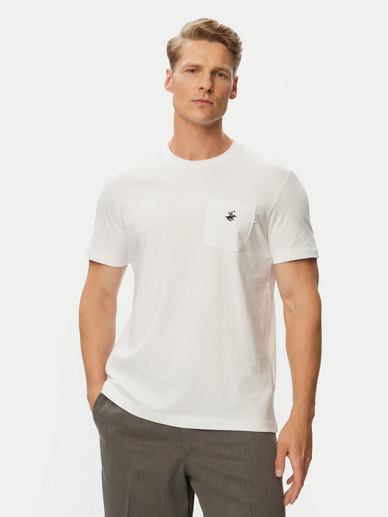 Beverly Hills Polo Club Tricou P-SS26M-TS414000 Alb Regular Fit
