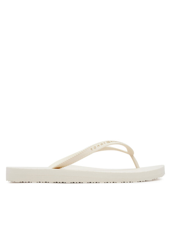 Tommy Hilfiger Tommy Hilfiger Flip flop Hilfiger Strap Beach Sandal FW0FW08736 Écru