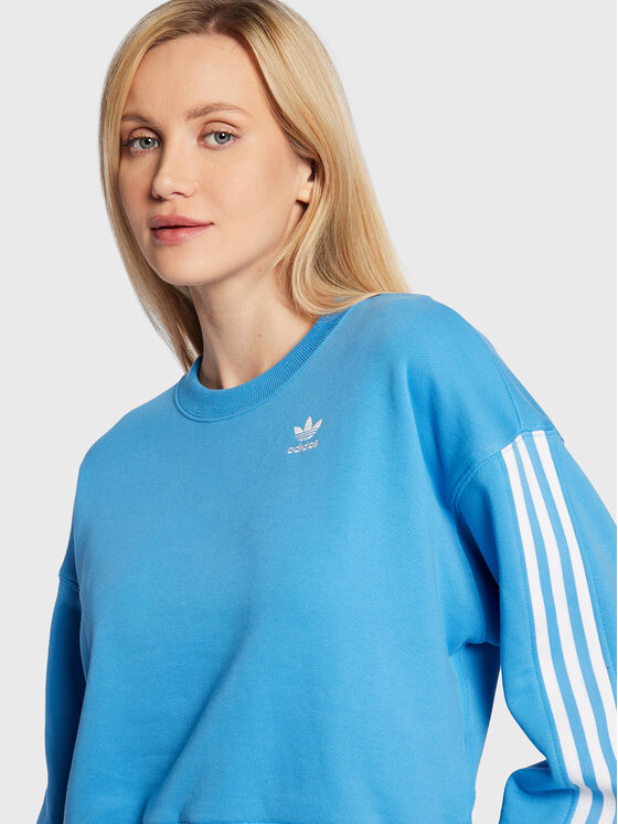 adidas adidas Bluză Allover Print HN3641 Albastru Relaxed Fit