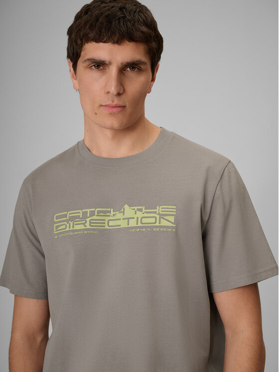 4F 4F T-Shirt TREKKING Szary Regular Fit