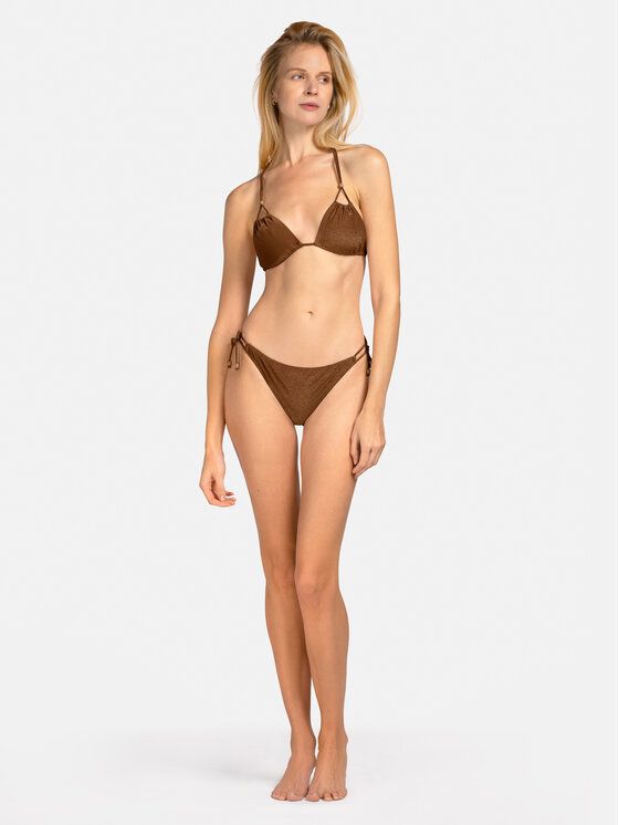 Miss Lou Miss Lou Bikini pezzo sopra G-LG2-BR Marrone
