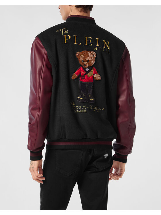 PHILIPP PLEIN PHILIPP PLEIN Kurtka skórzana 26997 Czarny Regular Fit