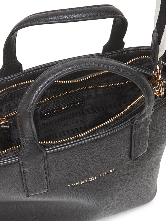 Tommy Hilfiger Tommy Hilfiger Τσάντα Th Logotape Mini Tote AW0AW17448 Μαύρο
