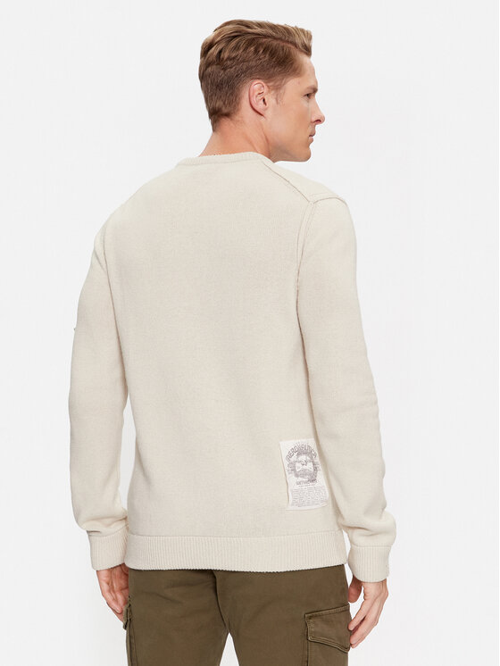 Aeronautica Militare Aeronautica Militare Sweter 232MA1460L518 Écru Regular Fit