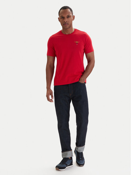 Aeronautica Militare Aeronautica Militare Tričko 261TS1580UJ00372 Červená Regular Fit