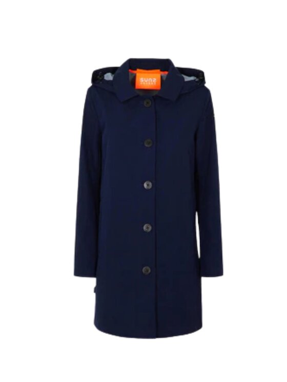 SUNS SUNS Płaszcz gbs41014d-navy Niebieski Regular Fit
