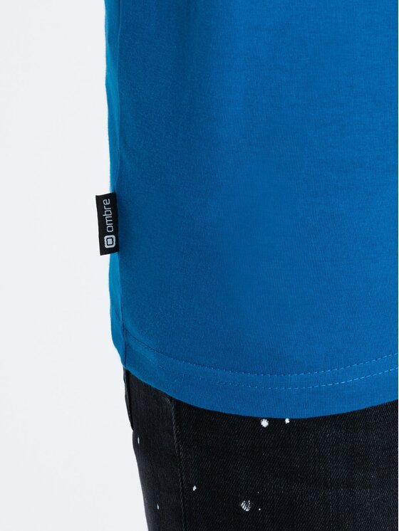 Ombre Ombre Longsleeve OM-LSCL-0107 Niebieski Fitting Fit
