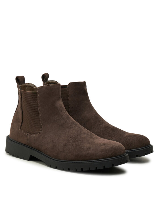Pierre Cardin Pierre Cardin Kotníková obuv s elastickým prvkem 4715 Hnědá