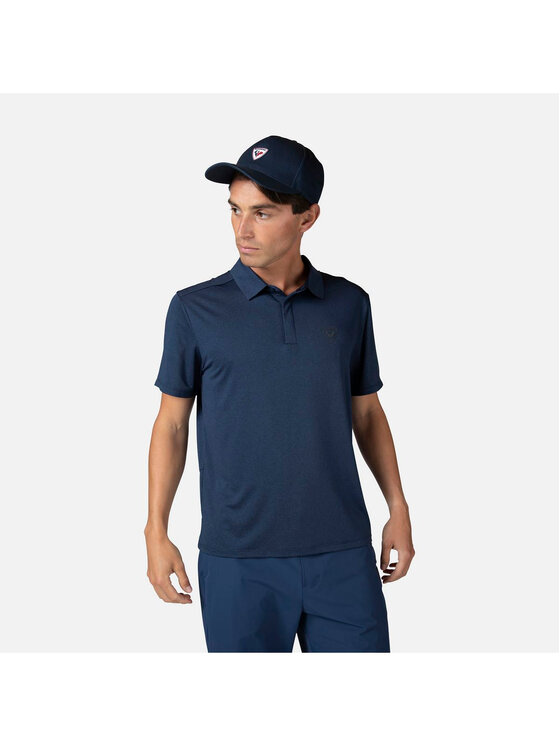 Rossignol Rossignol Polo Slub Polo Granatowy Regular Fit