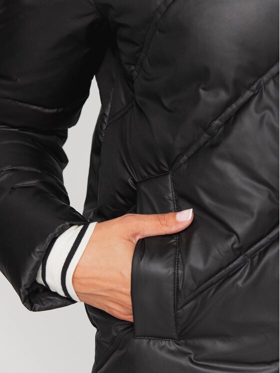Perso Perso Kurtka damska BLH211033FX Czarny Regular Fit