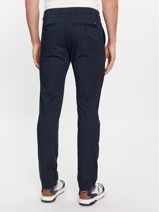 Tommy Hilfiger Tommy Hilfiger Chinos kelnes Bleecker Printed Structure MW0MW28642 Tamsiai mėlyna Slim Fit