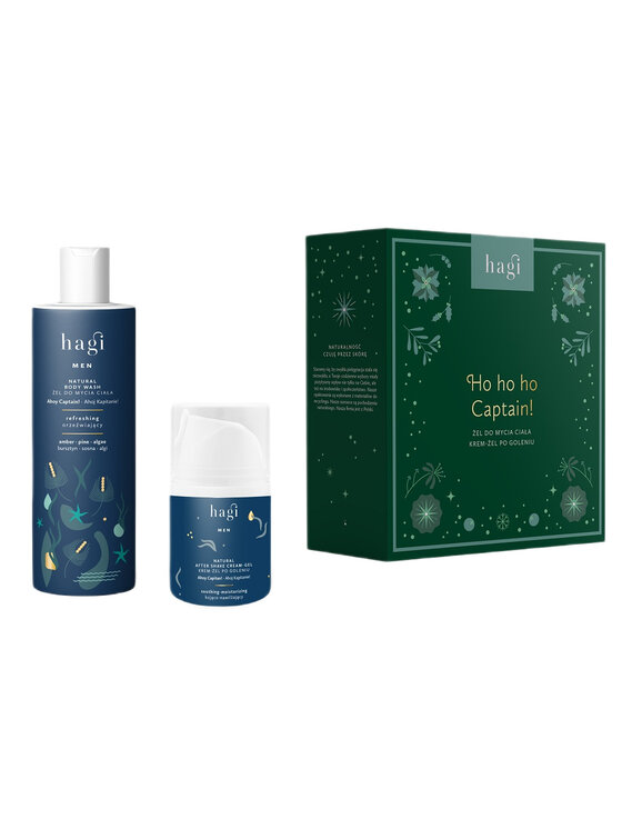 Zestaw do pielęgnacji Hagi, Hagi Ho Ho Ho Captain! zestaw żel do mycia ciała 300ml + krem-żel po goleniu 50ml