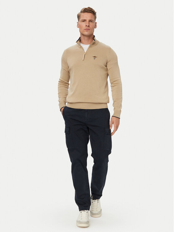 Aeronautica Militare Aeronautica Militare Kampsun 262MA1670UL00506 Beež Regular Fit