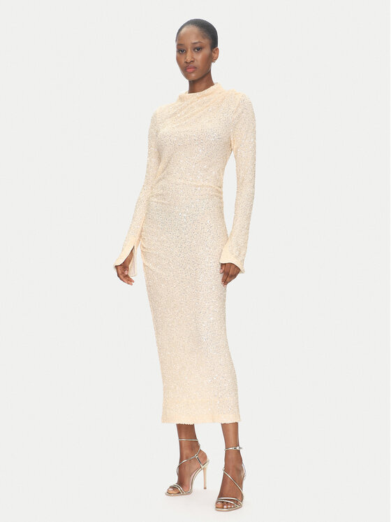 DAY BIRGER ÉT MIKKELSEN DAY BIRGER ÉT MIKKELSEN Коктейльна сукня Clover DAY65243522 Бежевий Slim Fit
