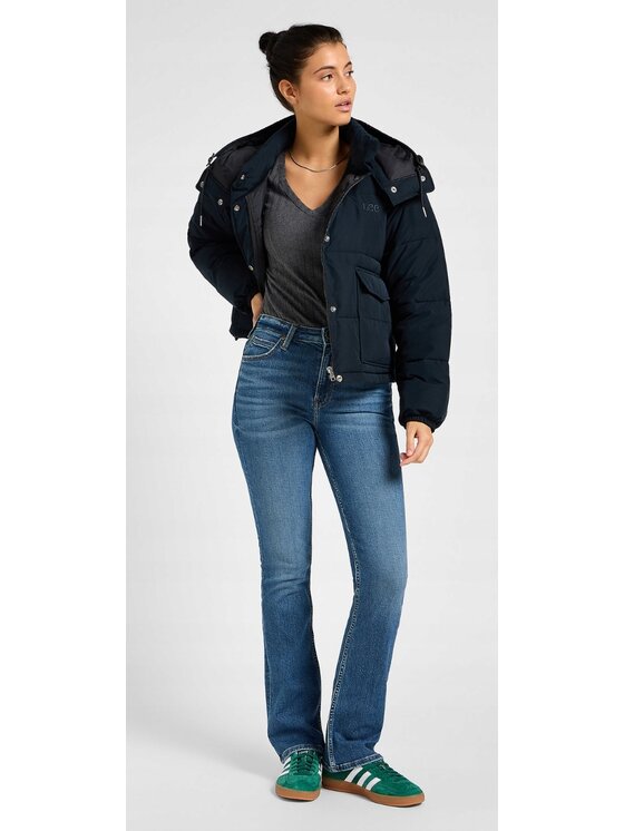 Lee Lee Jeansy Breese Boot Niebieski Bootcut Fit