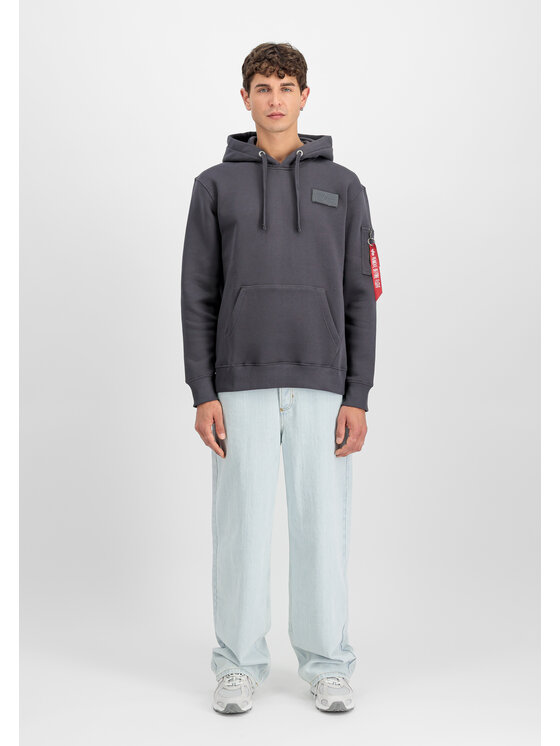 Alpha Industries Alpha Industries Bluza Red Stripe Hoodie Szary Regular Fit