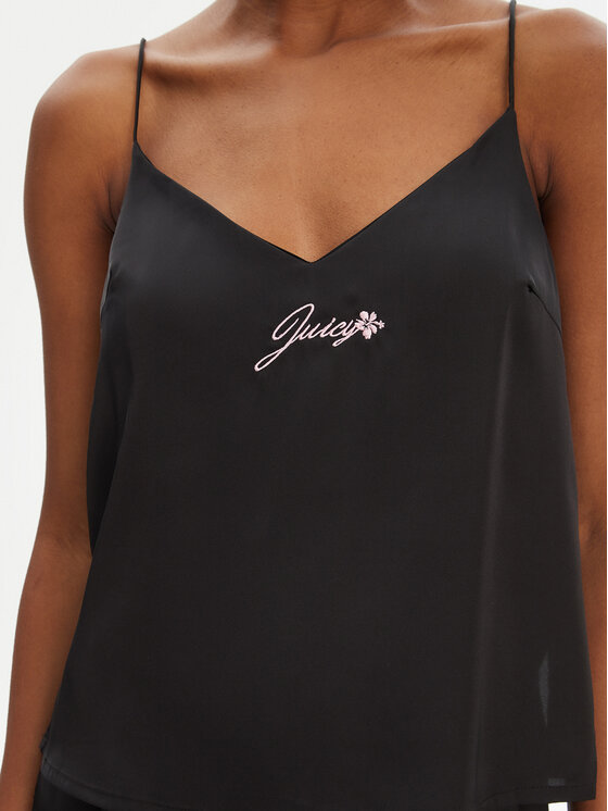 Juicy Couture Juicy Couture Koszulka piżamowa JCLCT125511 Czarny Regular Fit