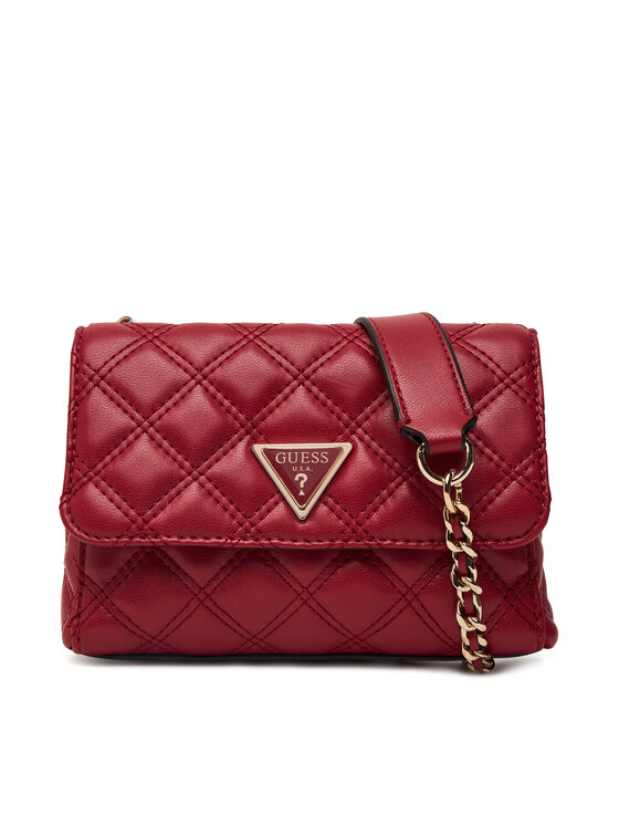 Guess Guess Дамска чанта Giully II Mini HWQG96 73740 Червен