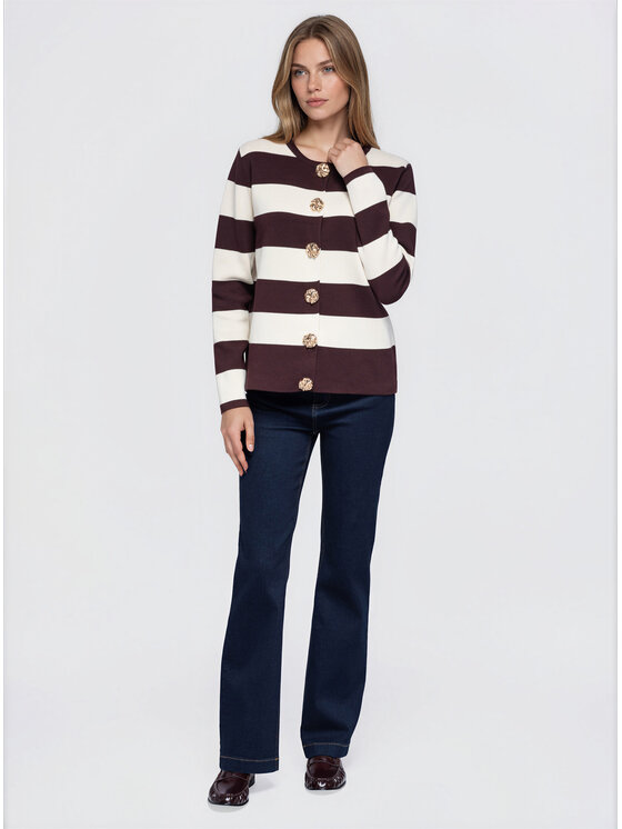 Ombre Ombre Svetr OW-SW-E0025 Hnědá Regular Fit