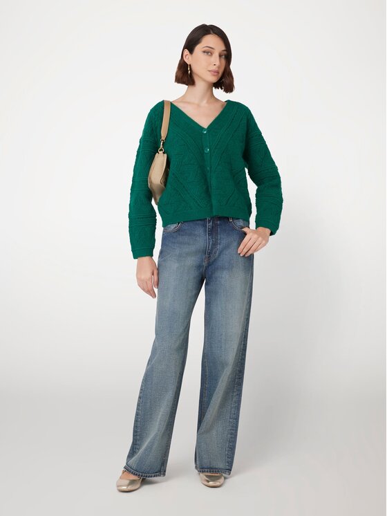 Guess Guess Sweter 170081 Zielony Classic Fit