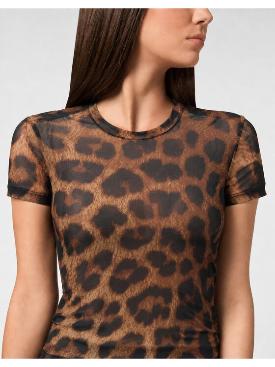 PHILIPP PLEIN PHILIPP PLEIN T-shirt 32191 Marrone Skin Tight Fit