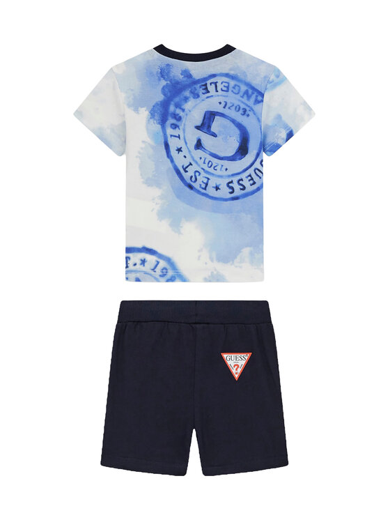 Guess Guess Súprava Tričko a šortky I6GG00 K8HM4 Tmavomodrá Regular Fit