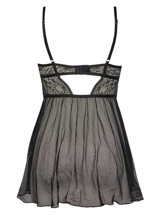 Hunkemöller Hunkemöller Halka Babydoll Isabelle 205820 Czarny