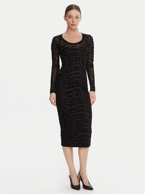 Versace Jeans Couture Versace Jeans Couture Коктейлна рокля 79HAO920 JS490 Черен Slim Fit
