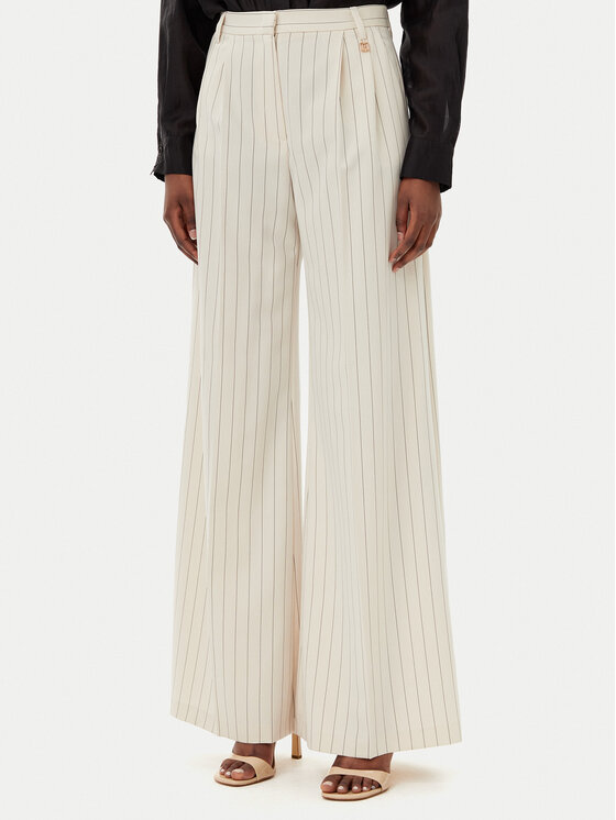 Fracomina Fracomina Панталони тип палацо FR25SV3002W761D4 Бежов Wide Leg