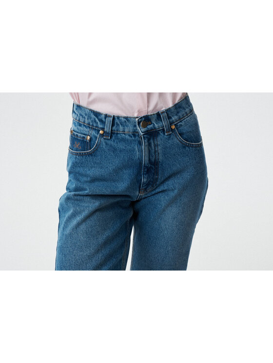 MARI PRETI MARI PRETI Jeansy Denim Rust Tmavomodrá Straight Leg